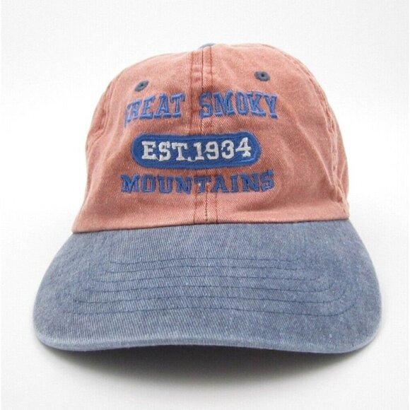 Great Smoky Mountains  Est 1934 Cotton Embroidered Adjustable Hat (B) - Picture 1 of 6